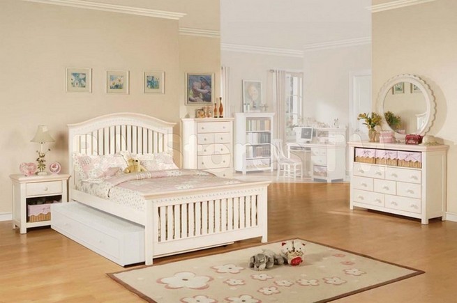 Twin headboard white wood