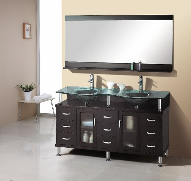 Contemporary bathroom vanity with sink