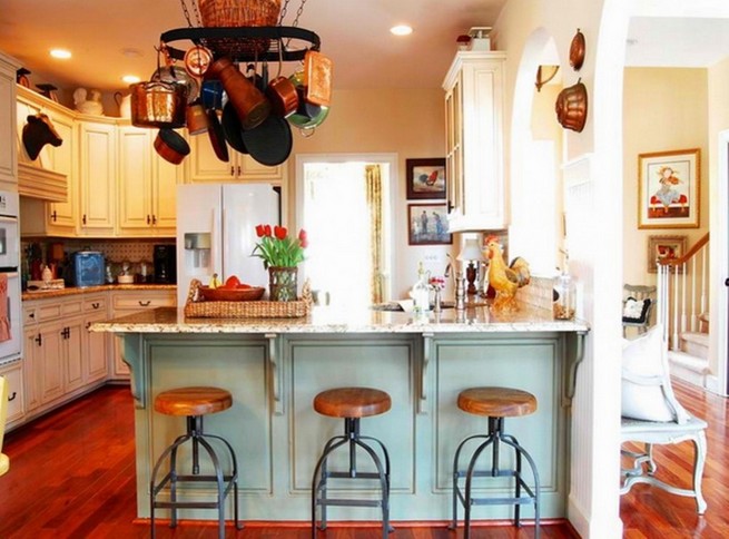Industrial bar stool in a kitchen loft