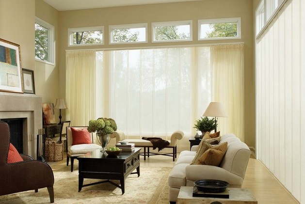 Creative living room window treatments