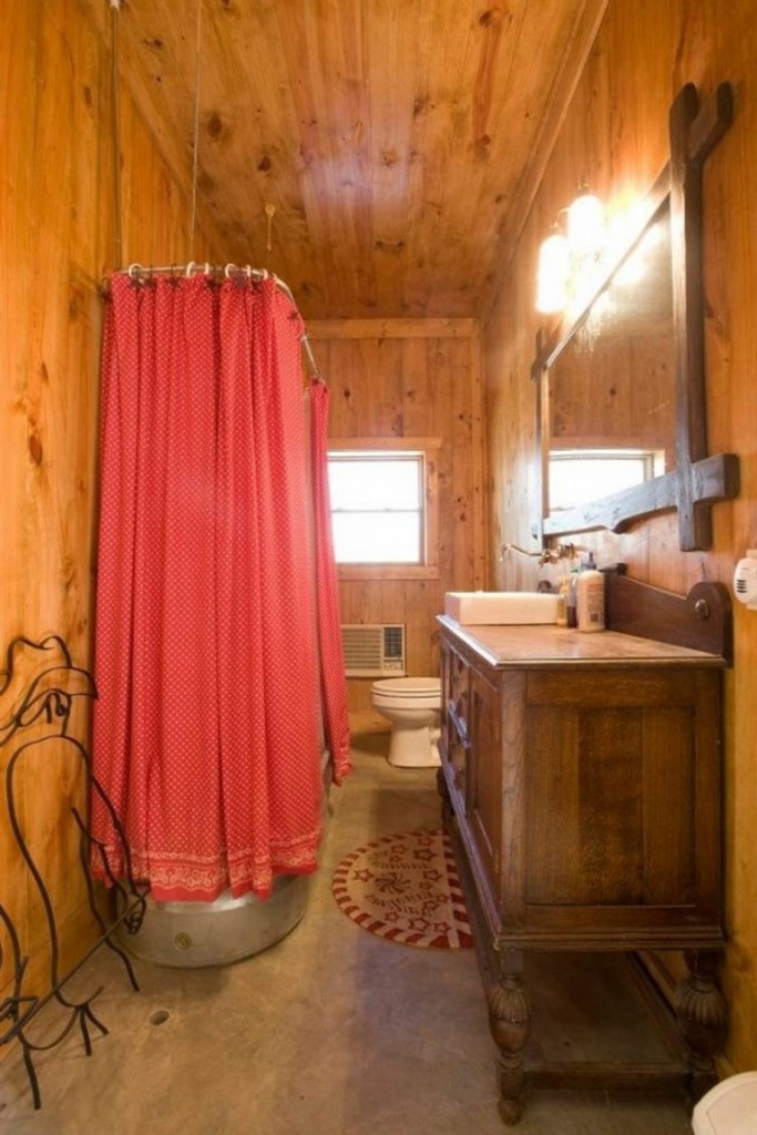 Cabin Bathroom Curtains