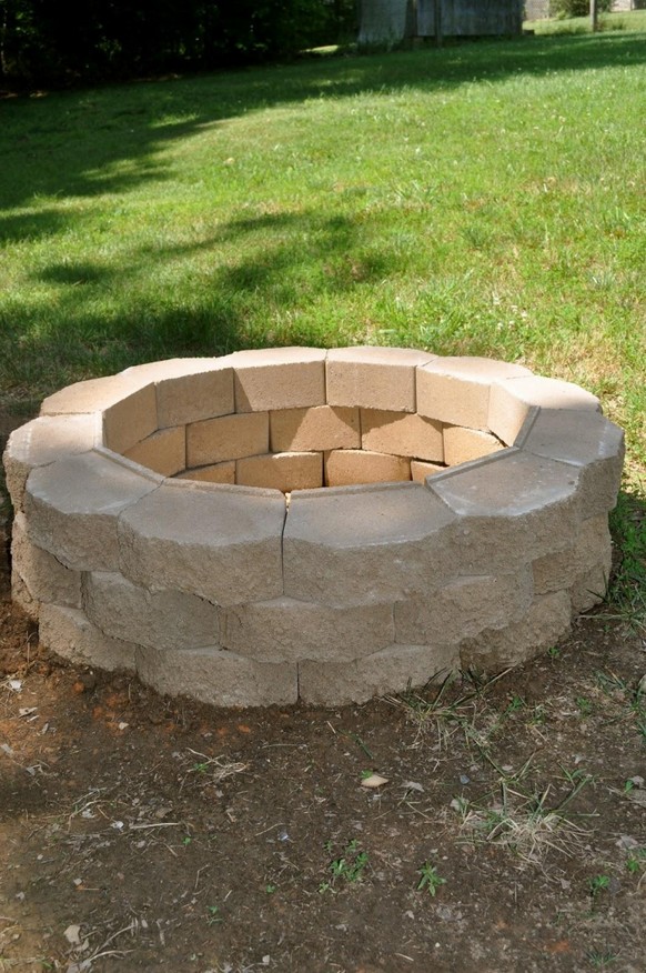 Cinder Block Fire Pit Safe