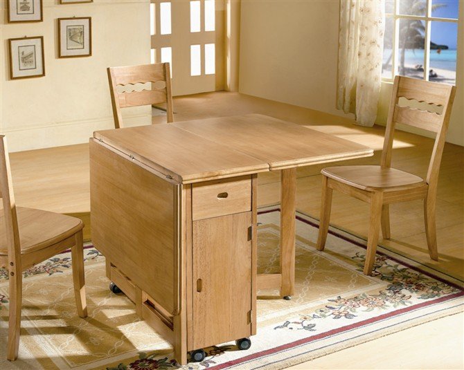 Folding dining table and chairs