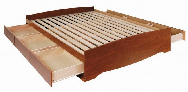 Platform bed queen wood