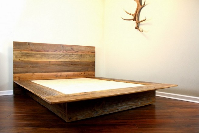 Platform bed solid wood