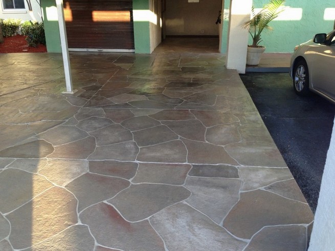 Painting Concrete Patio To Look Like Stone