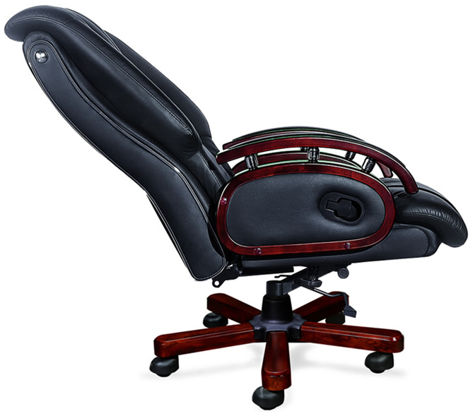 Leather office chair high back