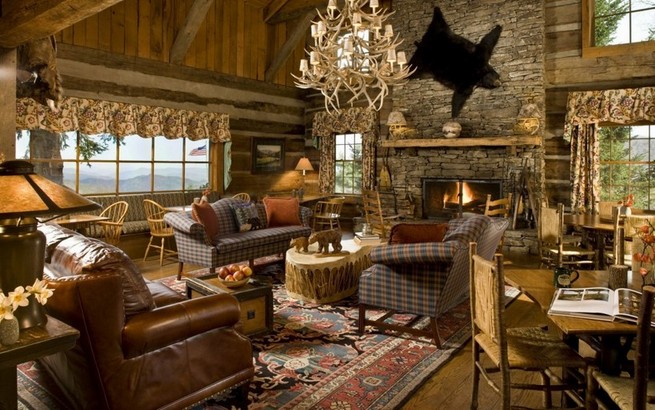 Plaid Cabin Curtains