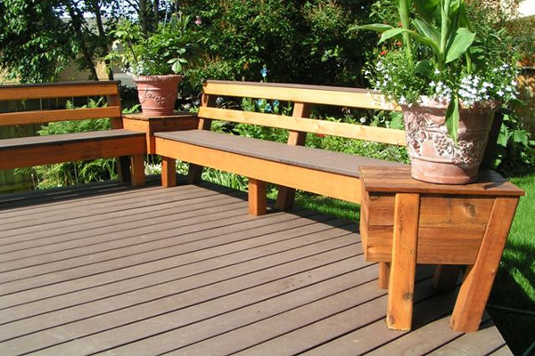 Patio deck bench designs