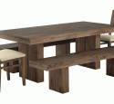 Small dining table with bench