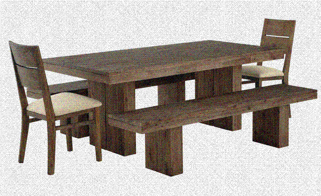 Small dining table with bench