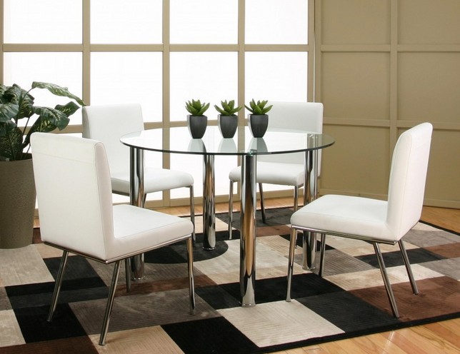 Traditional glass top dining tables