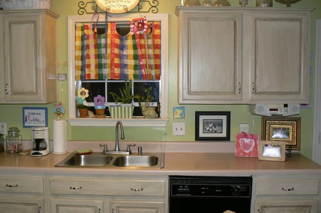 Painting kitchen cabinets rustic white