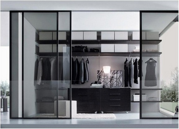 Free standing closets with doors