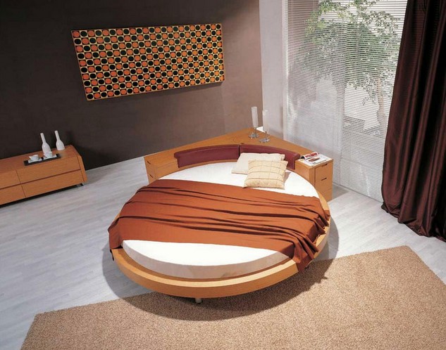 Round bed designs in wood