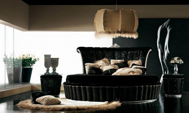 Luxury black bedroom furniture
