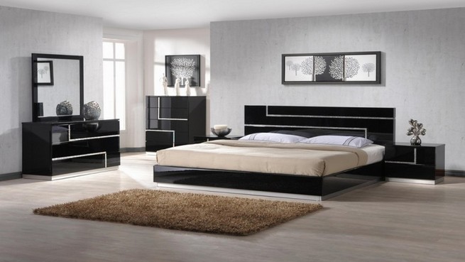 Bedroom design ideas with dark furniture