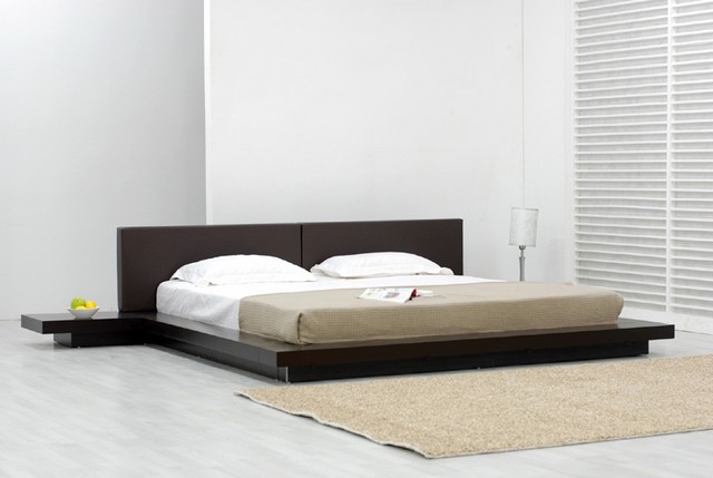 Platform bed natural wood