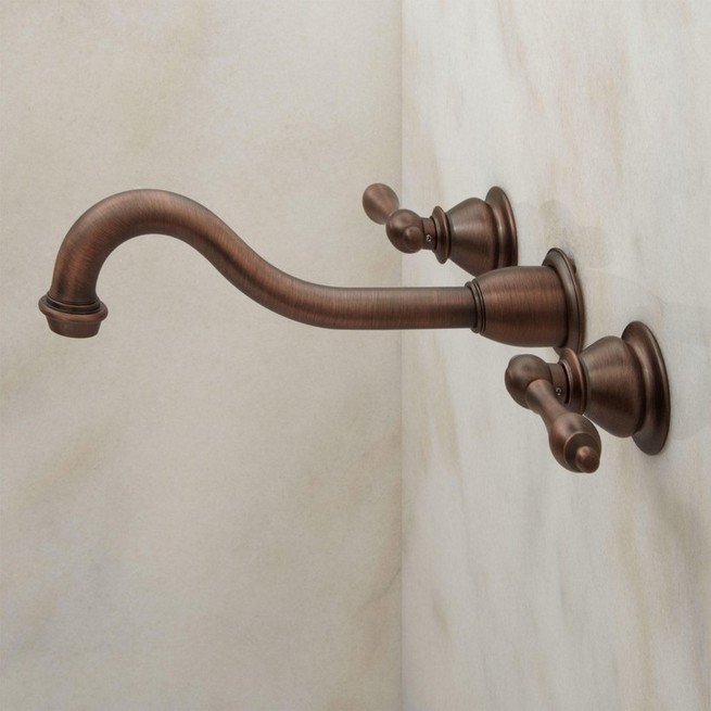 Wall mount kitchen faucet oil rubbed bronze