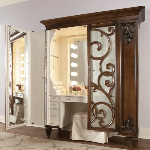 Bedroom vanity with mirror