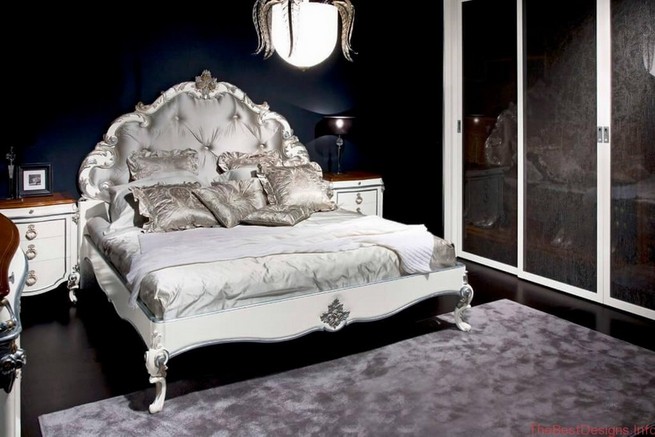 Bedroom Design In Classic Style Dark And White Interior