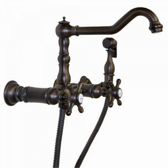 Modern wall mount kitchen faucet construction