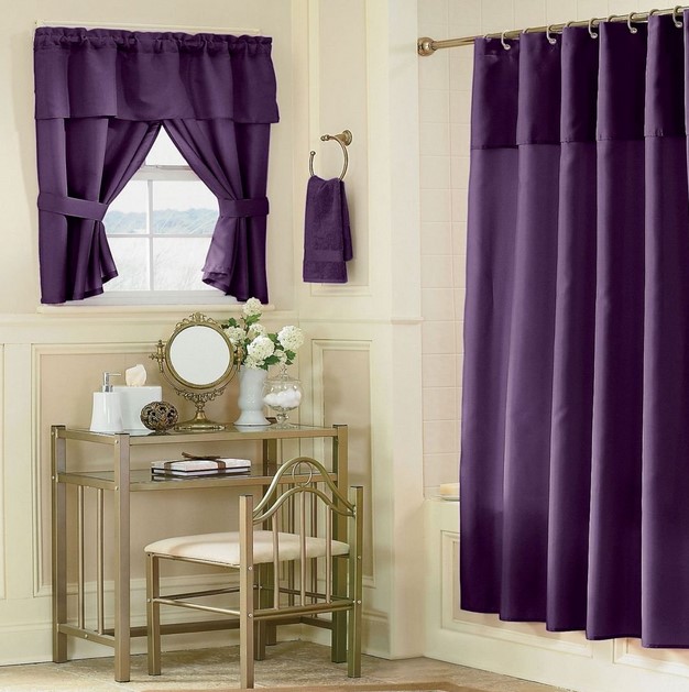 Bathroom window curtains short