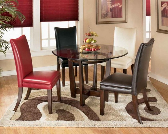 Elegant glass top dining tables