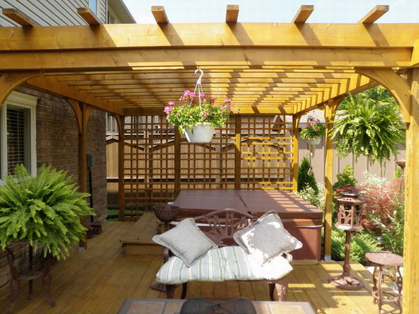 Pergola Patio With Timber Privacy Screen