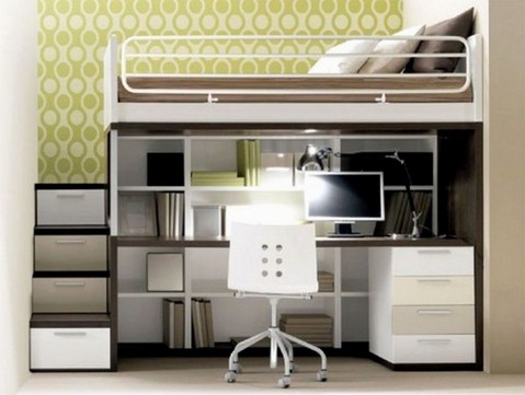 Loft Bed With Desk And Stairs