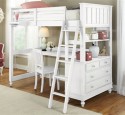 Full Loft Bed With Desk Wood