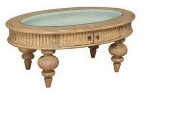 Oval Shadow Box Coffee Table