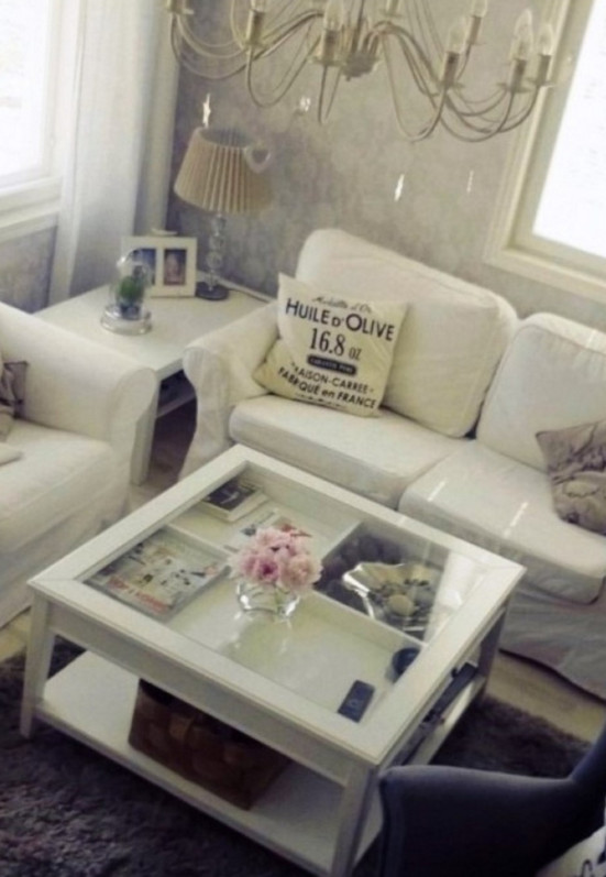 White Shadow Box Coffee Table
