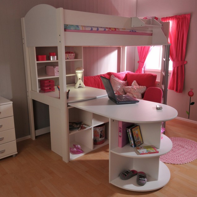 High Loft Bed With Desk