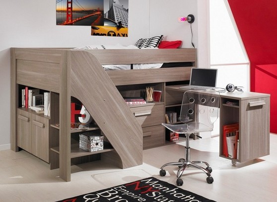 Youth Loft Bed With Desk