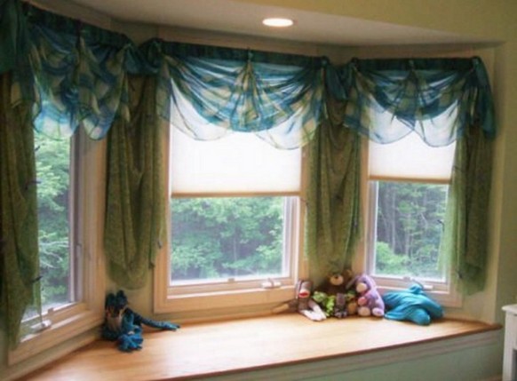 Window Treatments Bow Windows Living Room