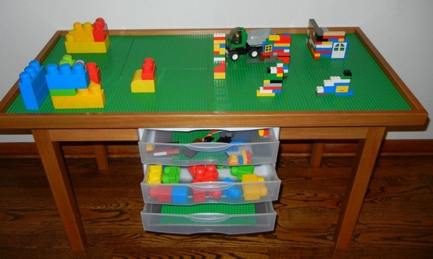 Lego Activity Table With Ottomans