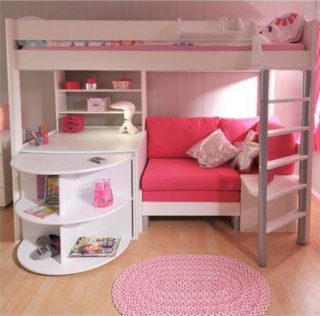 Loft Bed With Desk And Sofa