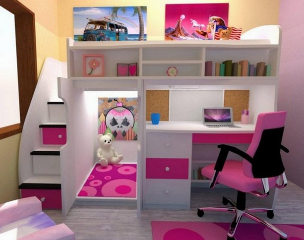 Loft Bed With Desk The Brick