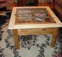 Glass Top Shadow Box Table
