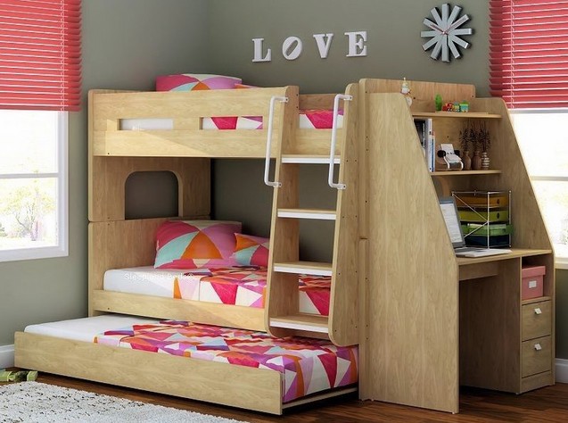 Loft Bed With Desk Trundle
