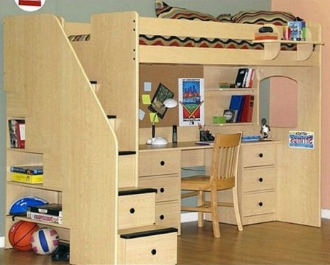 Loft Bed With Desk Diy
